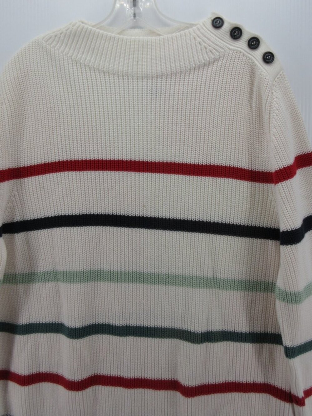 Barbour Sweater XL Shoreward Knit Nautical Breton Striped Chunky * - Picture 2 of 16